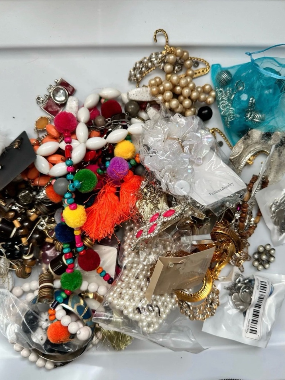 #60 - 3 lbs. Craft Jewelry Bags (various metals & beads)